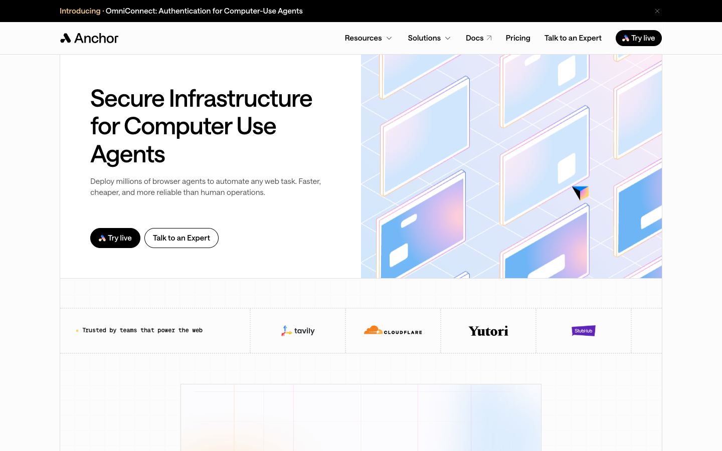 Anchor Browser website