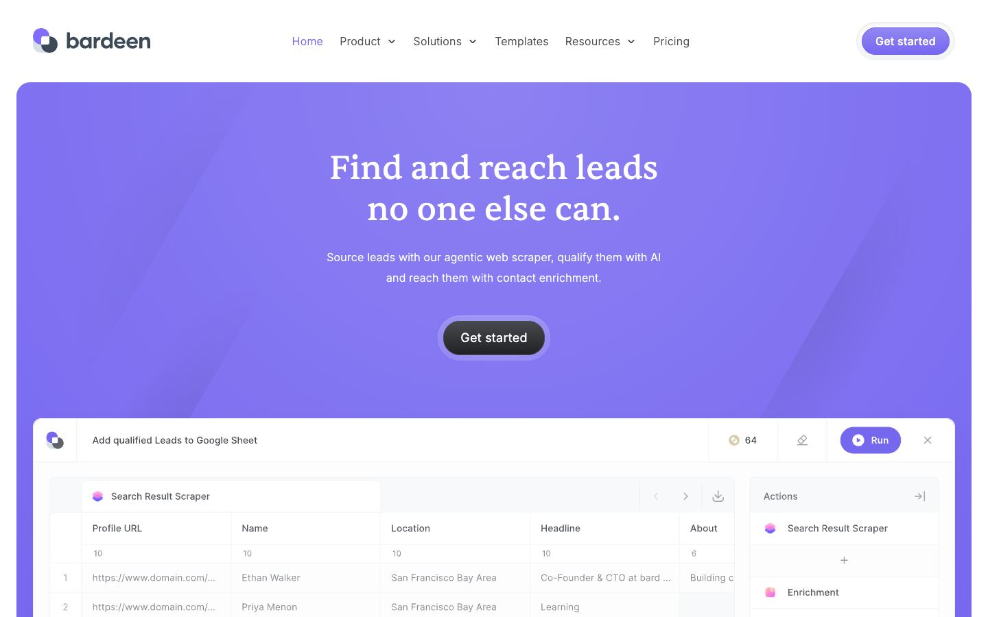Bardeen website