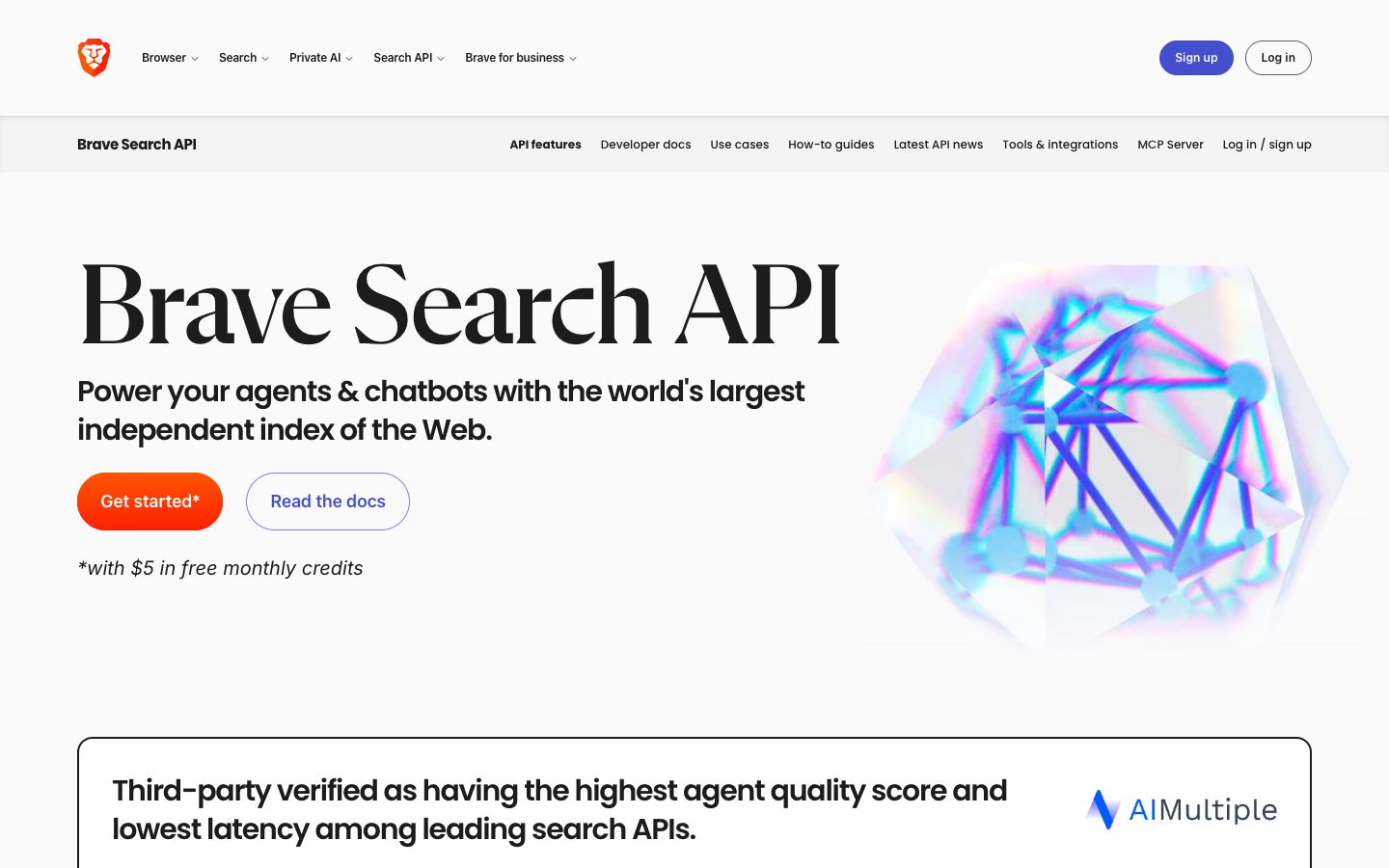 Brave Search API website