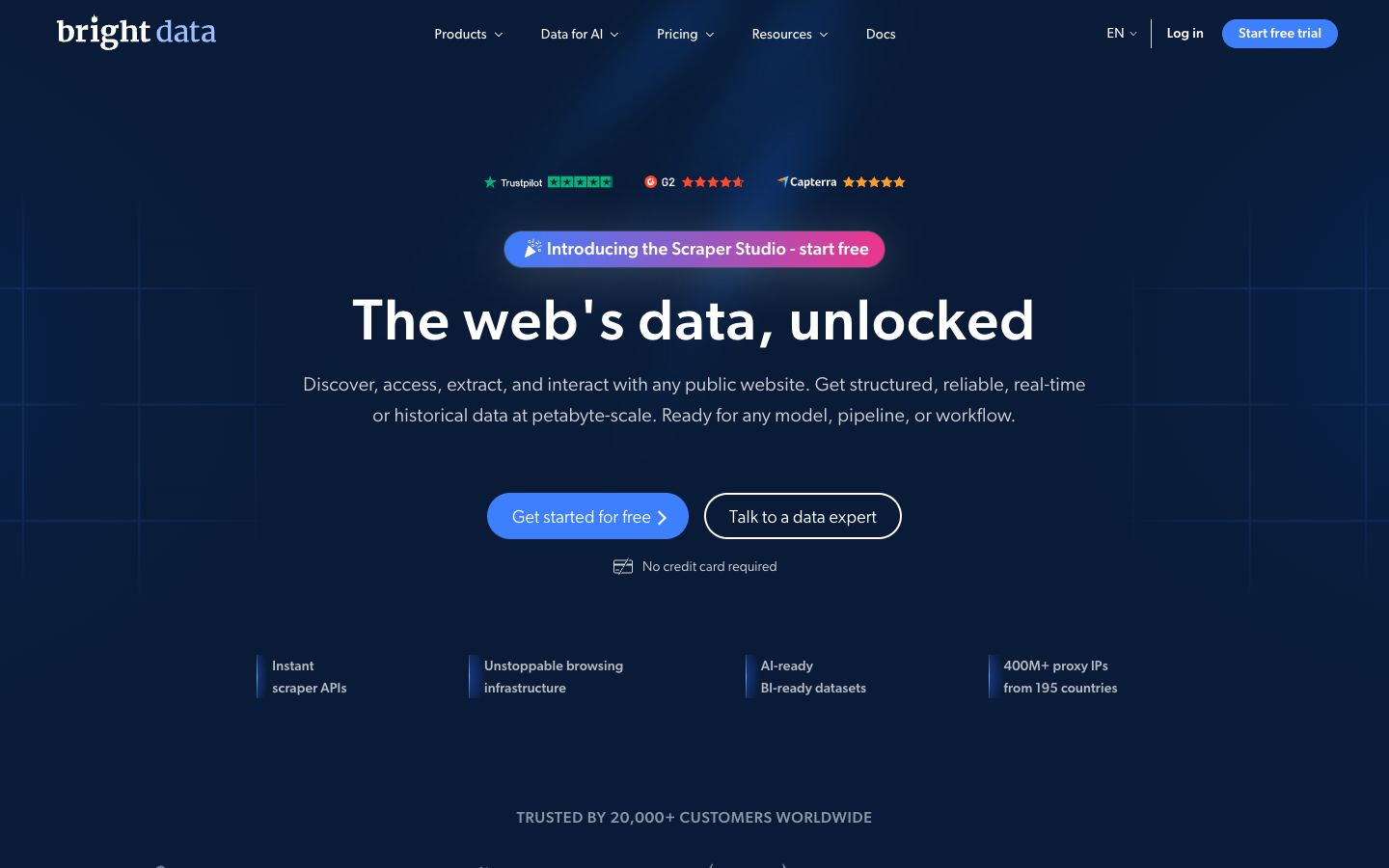 Bright Data website