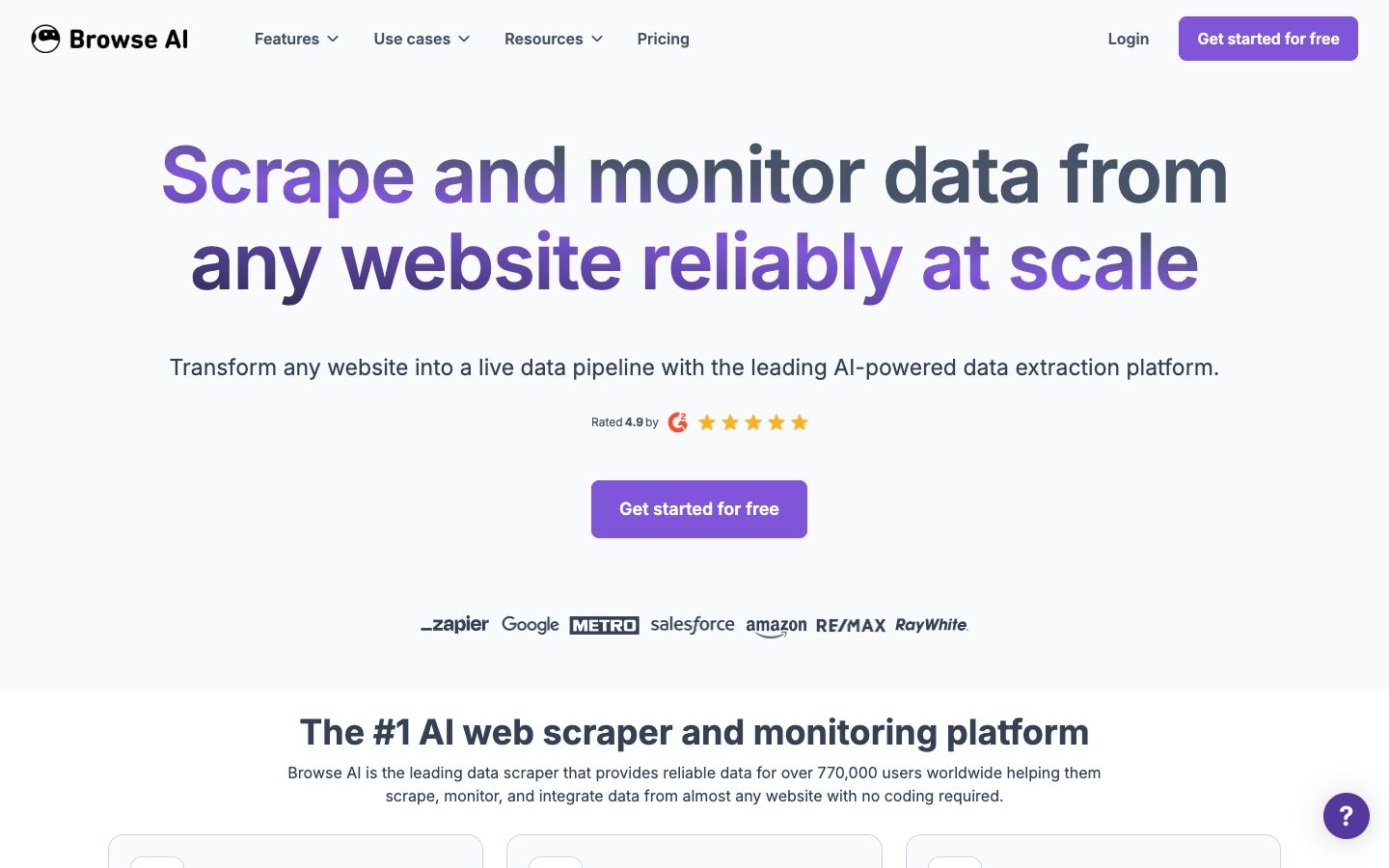 Browse AI website