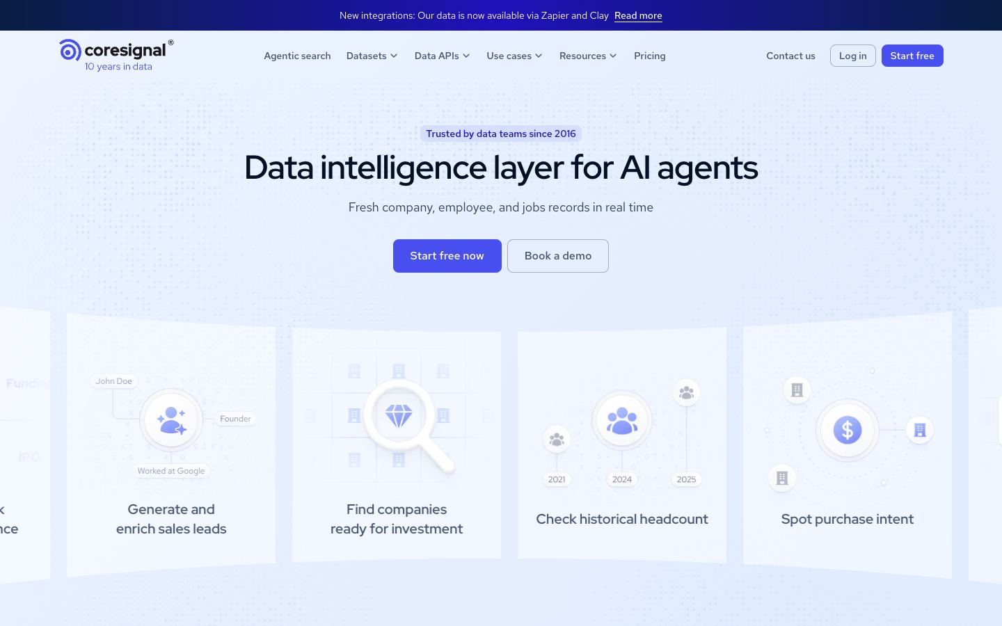 Coresignal website