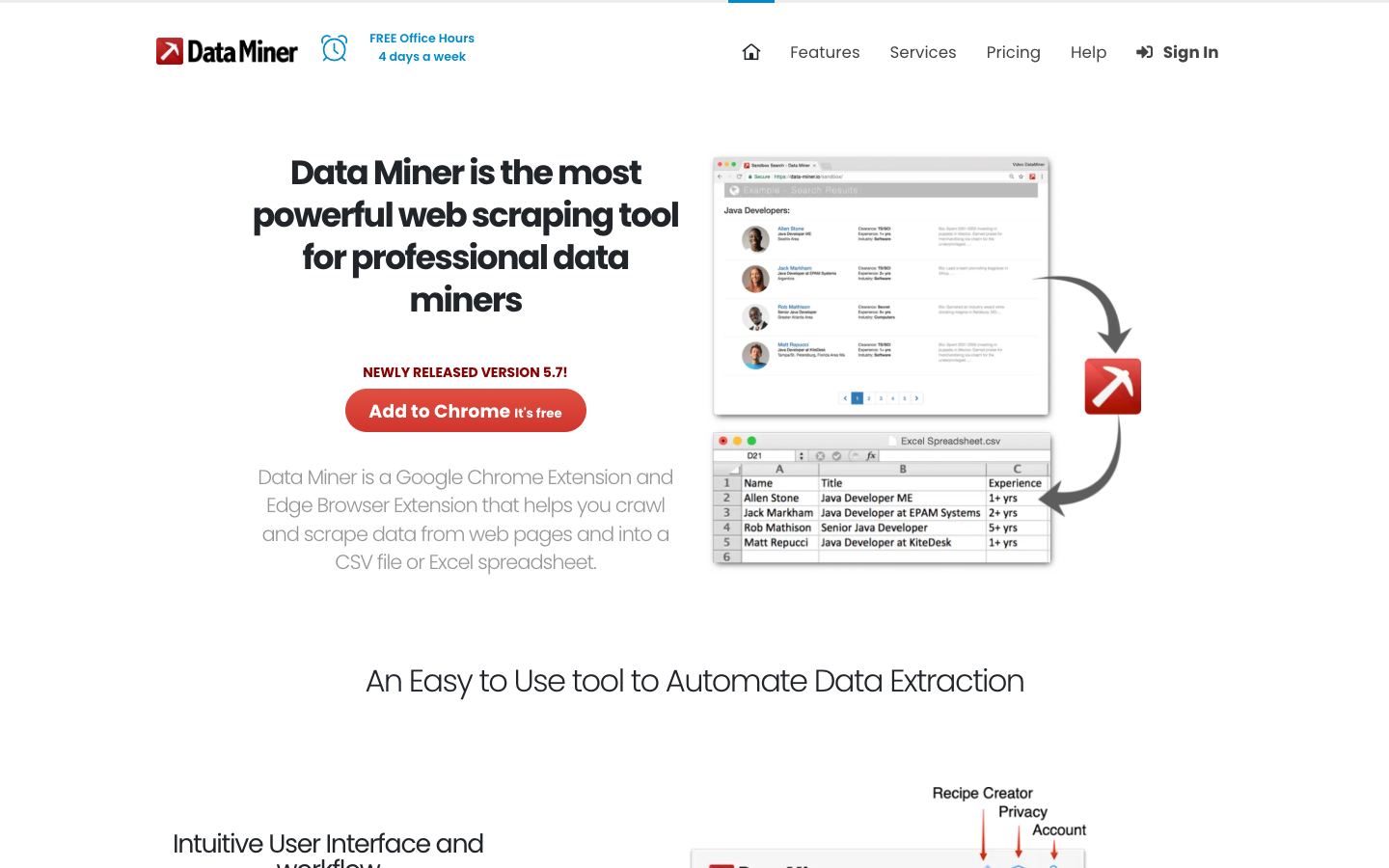 Data Miner website