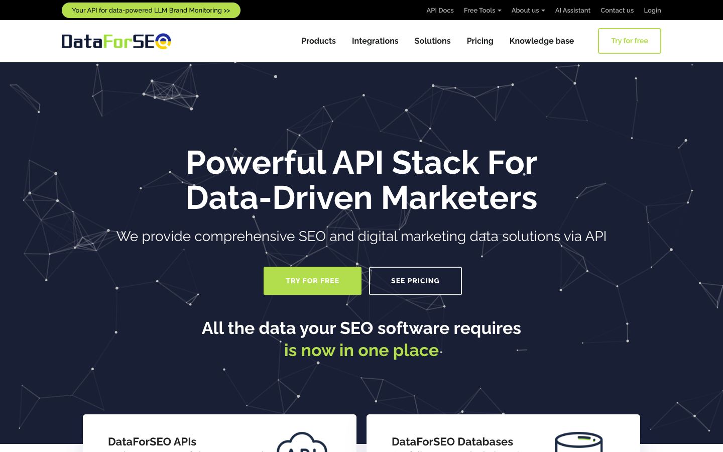 DataForSEO website