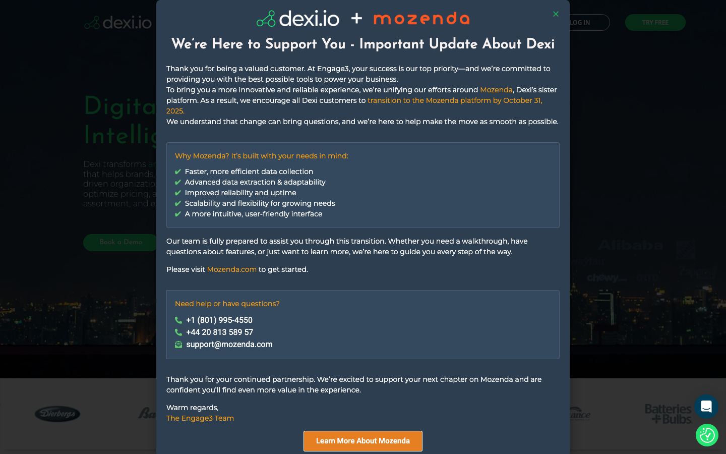 Dexi.io website