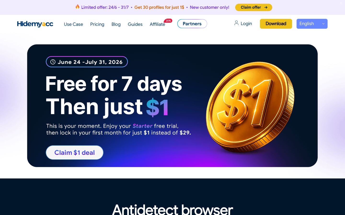 Hidemyacc website