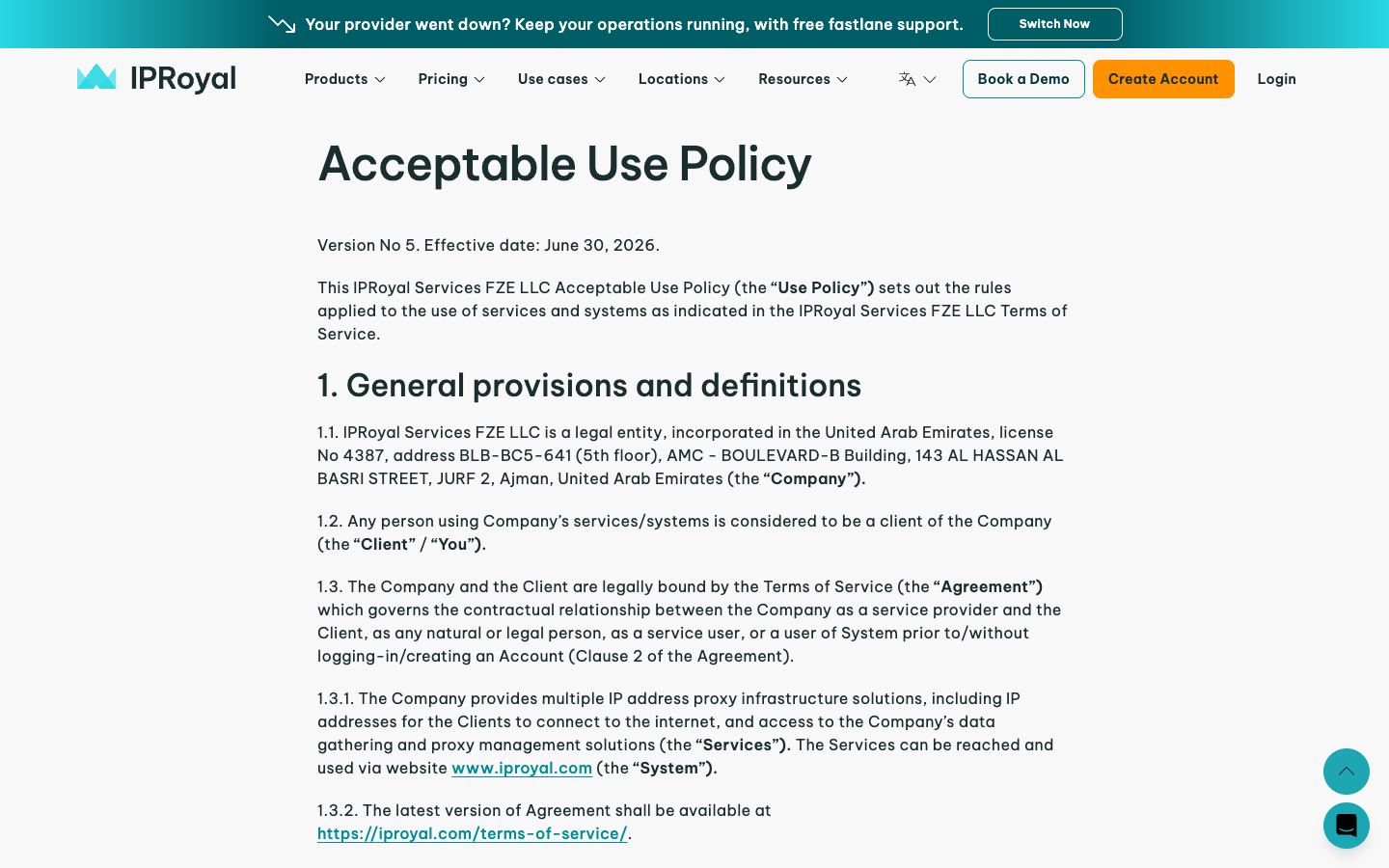 IPRoyal website