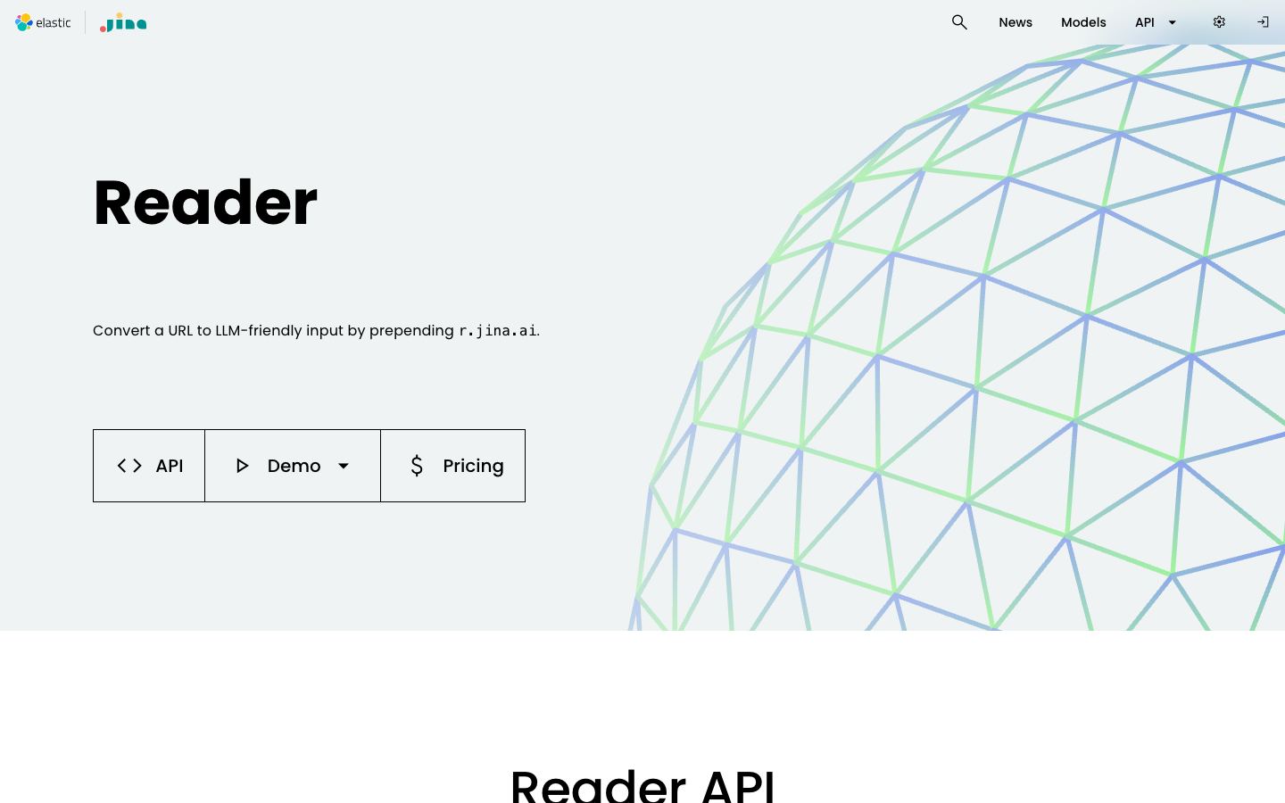 Jina Reader website