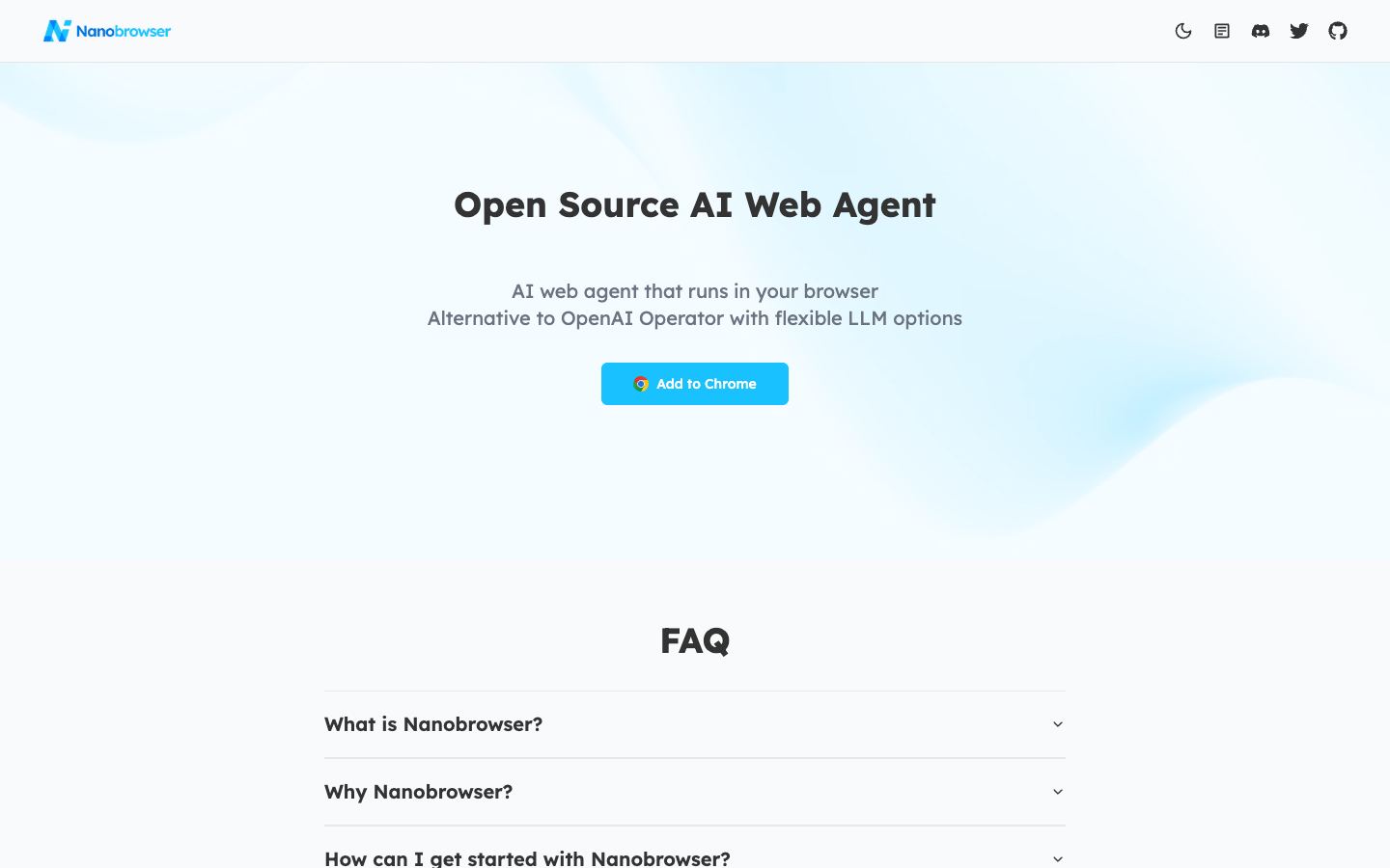 Nanobrowser website