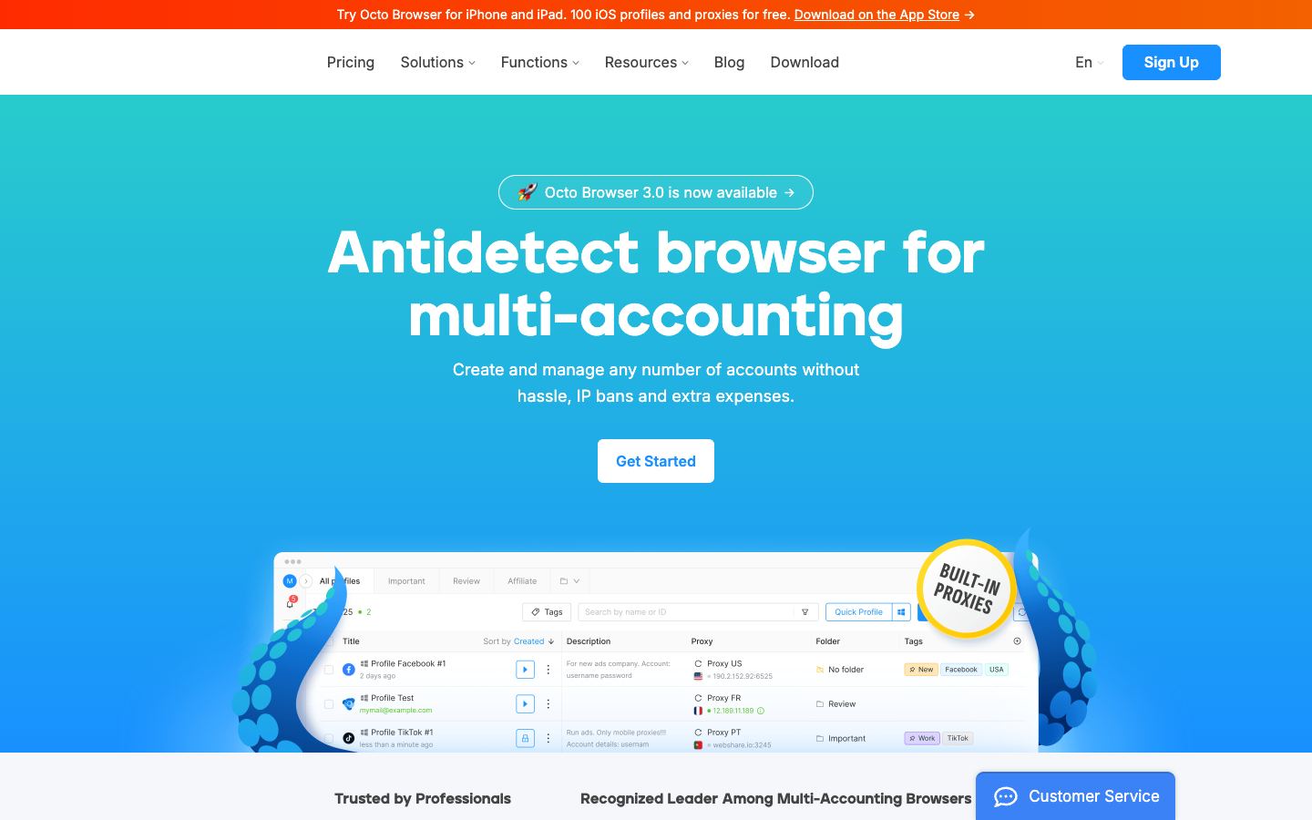 Octo Browser website