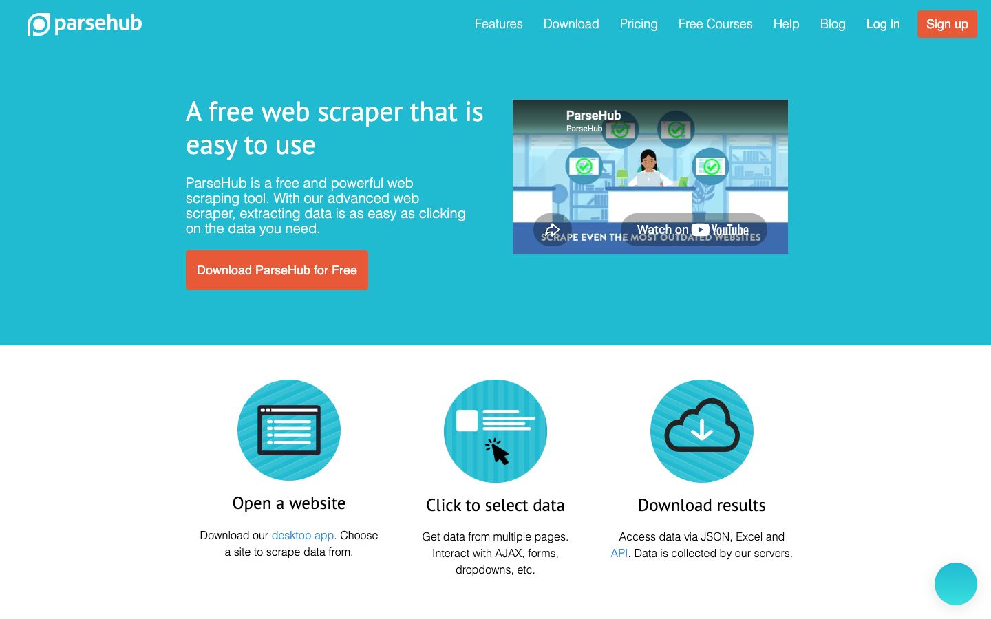 ParseHub website