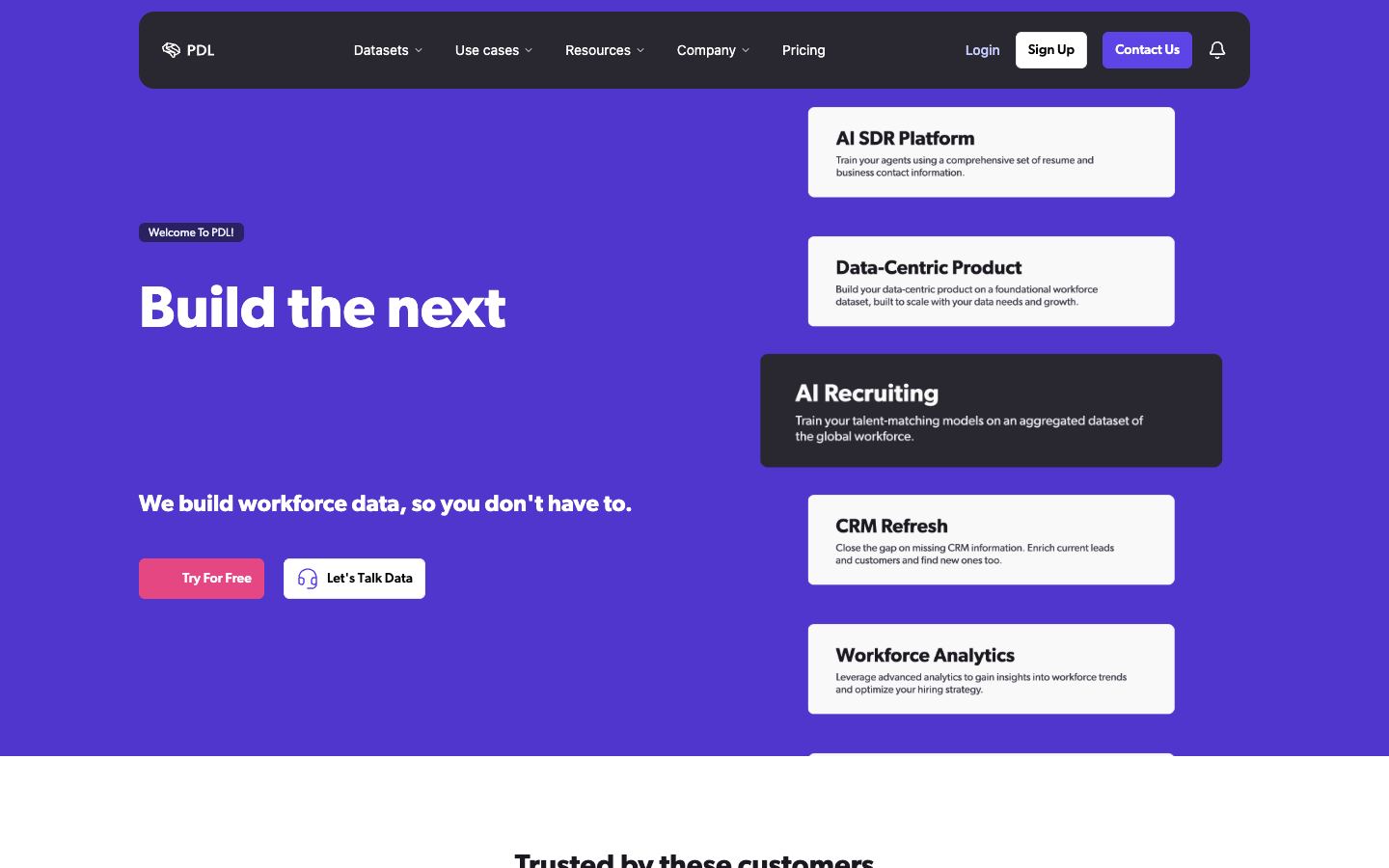 People Data Labs website