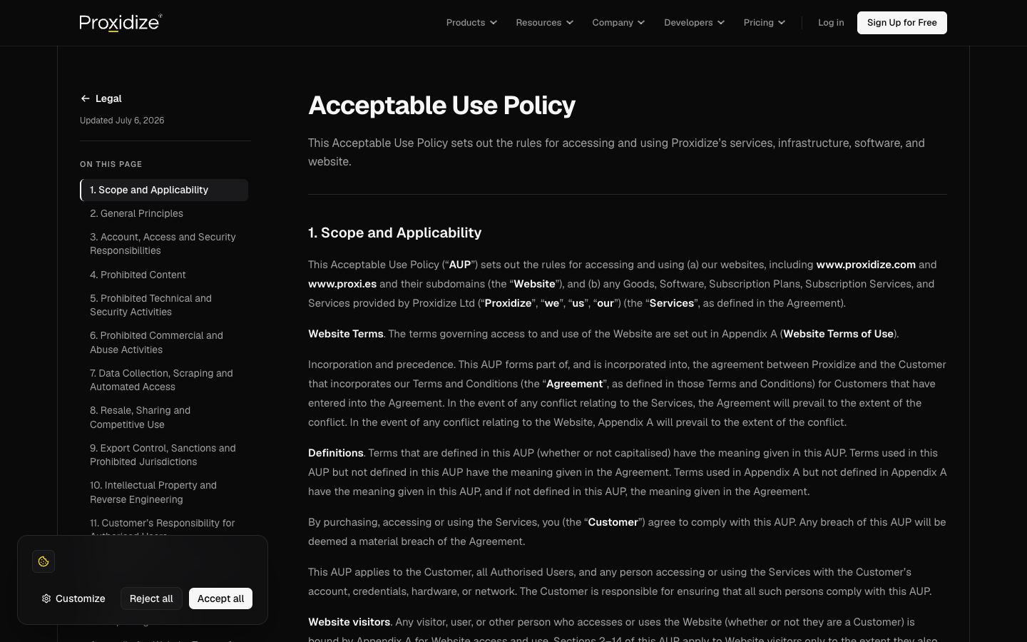 Proxidize website