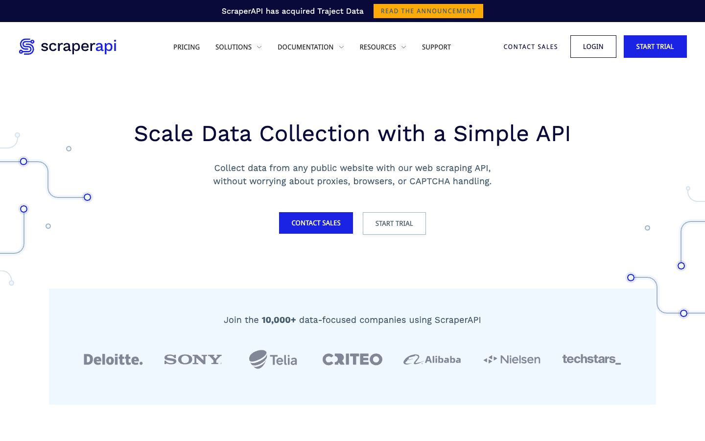 ScraperAPI website