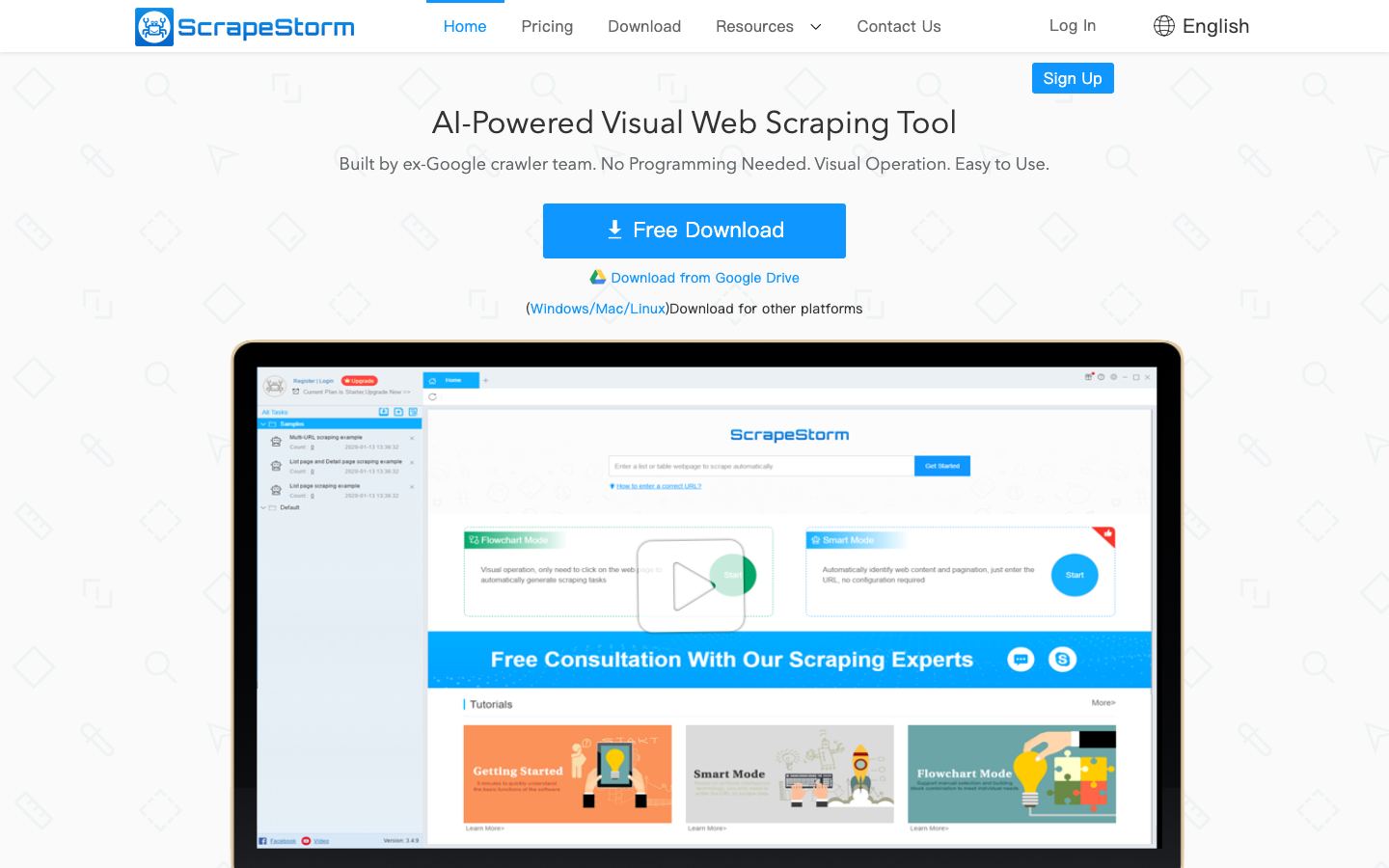 ScrapeStorm website