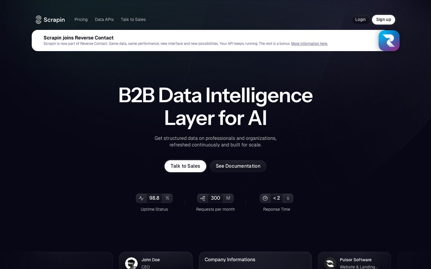 Scrapin website
