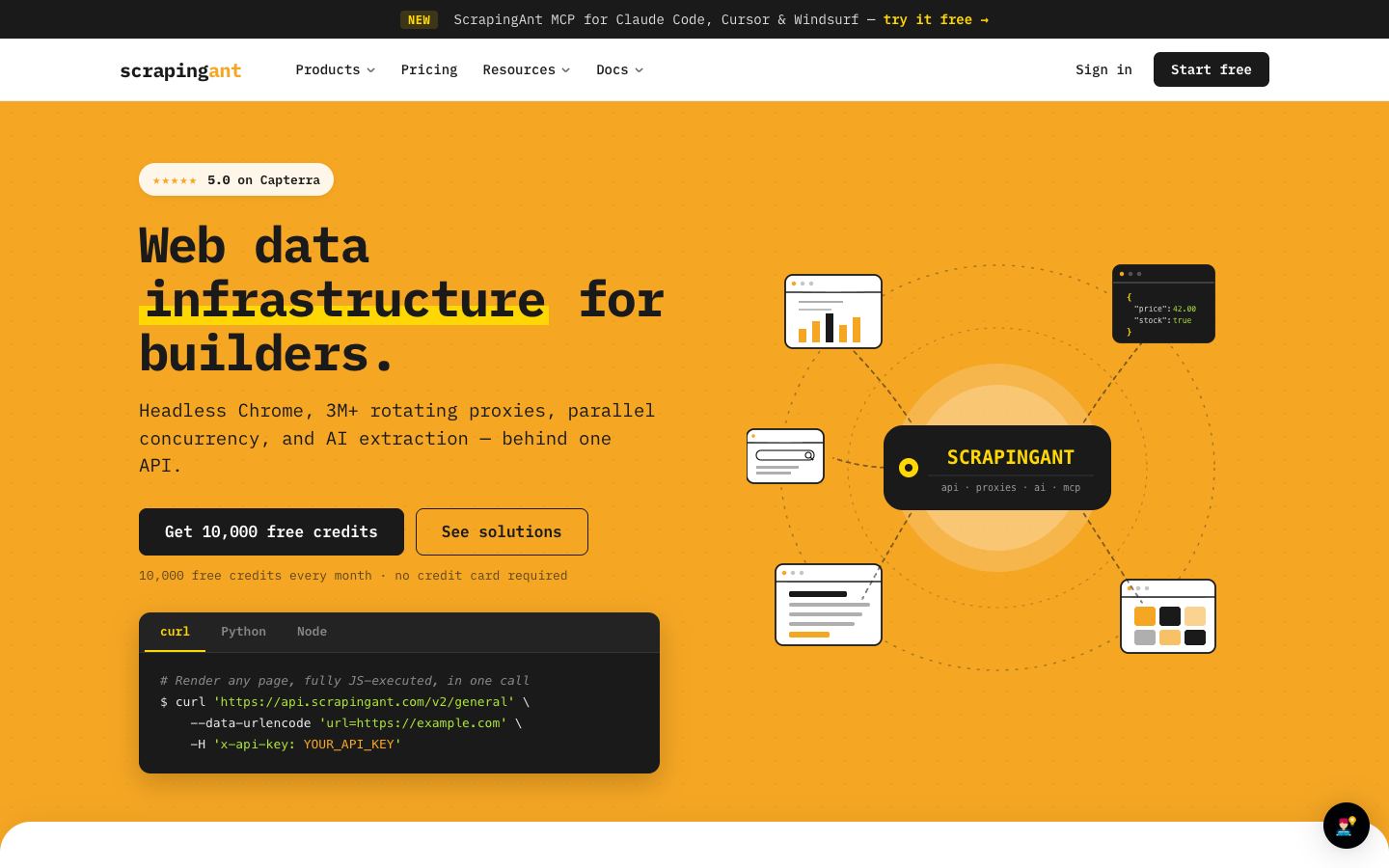 ScrapingAnt website