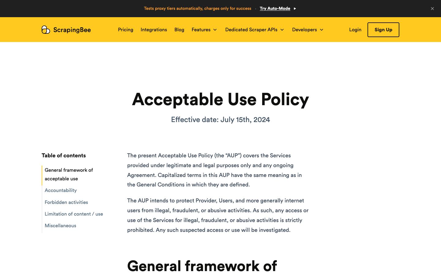 ScrapingBee website