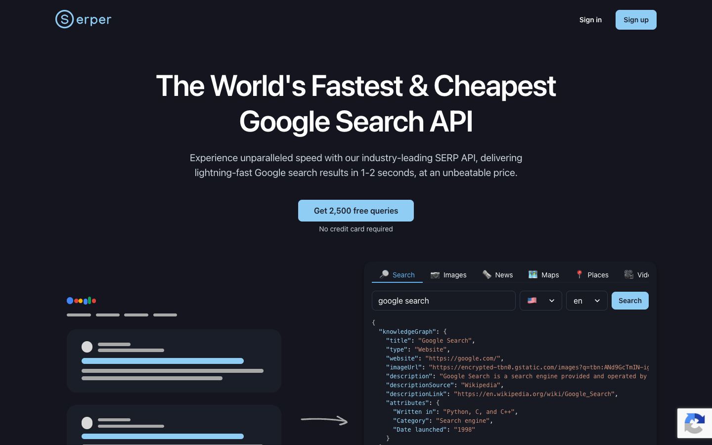 Serper website