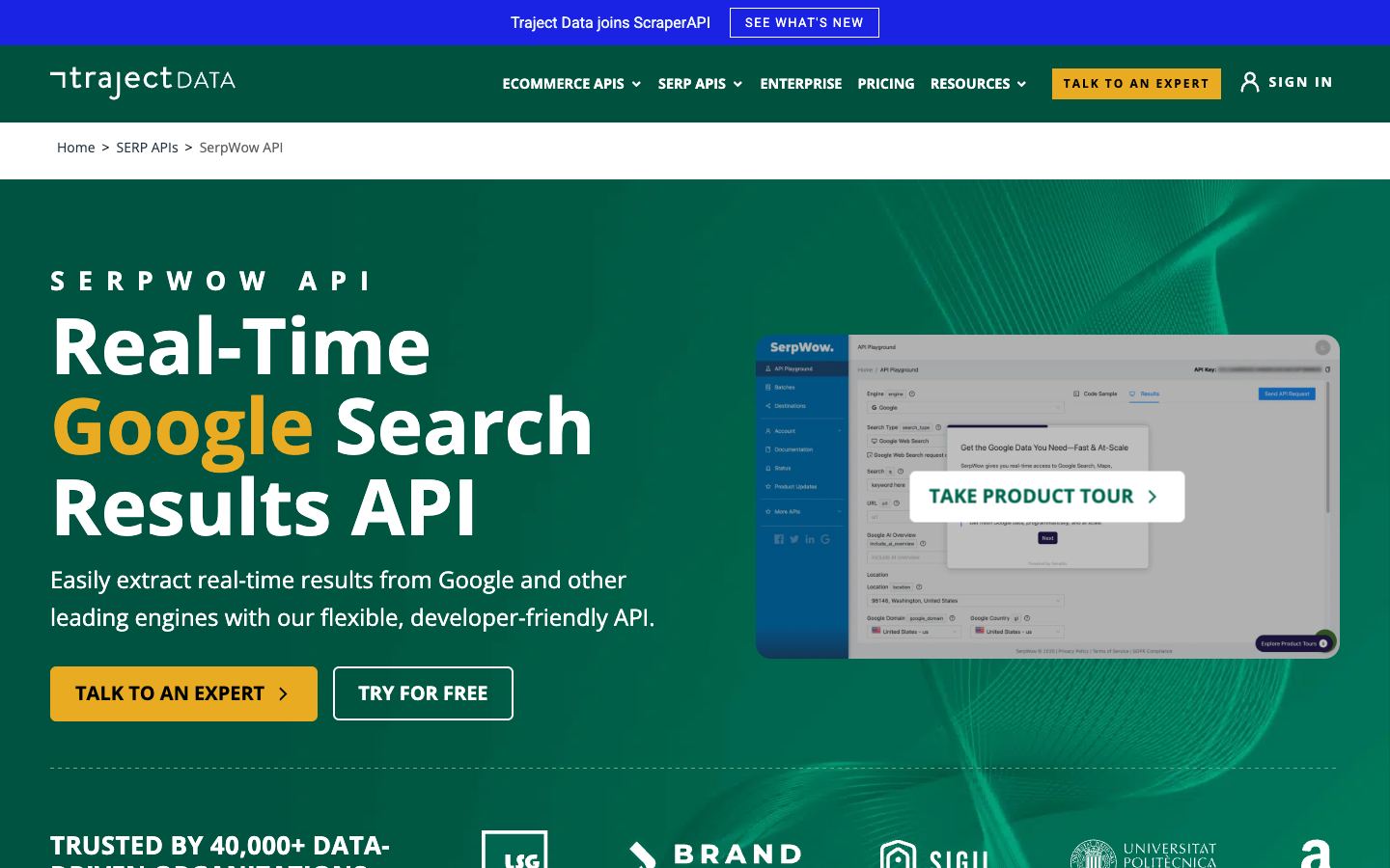 SerpWow website