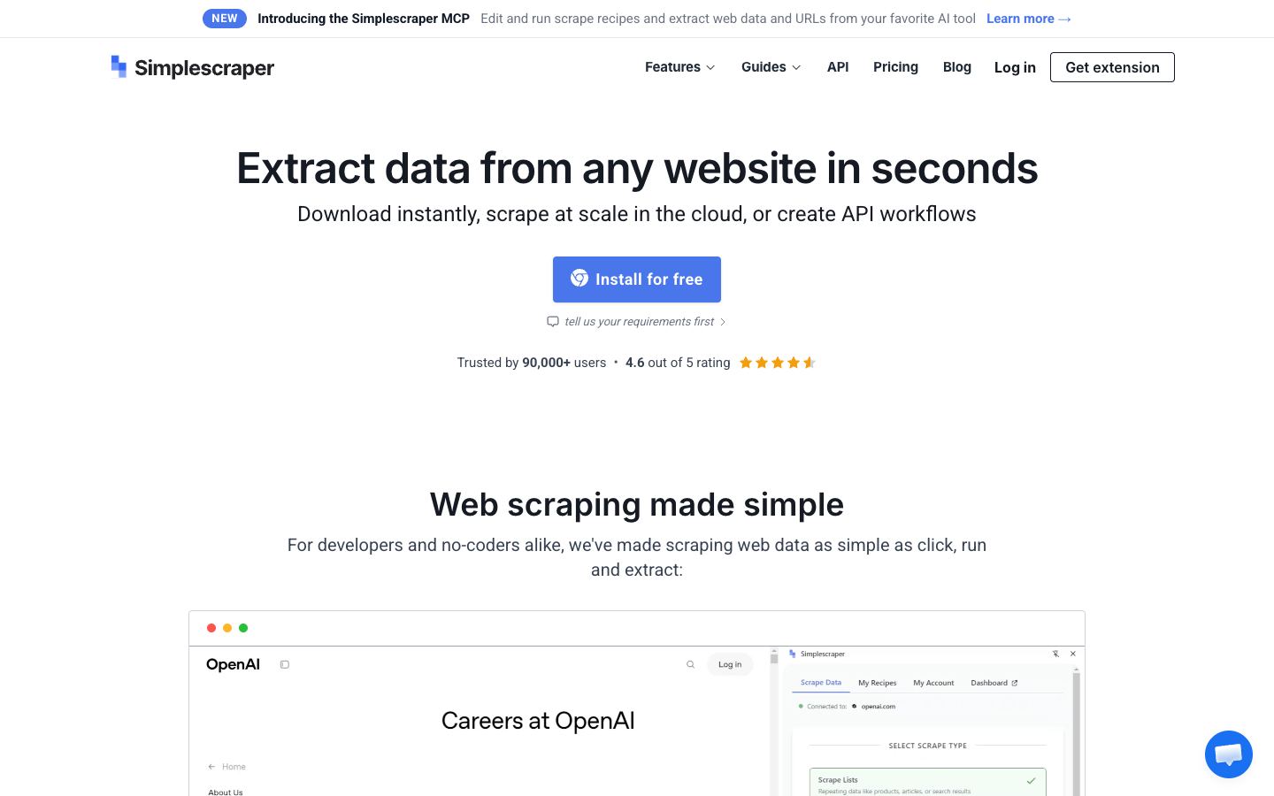 Simplescraper website