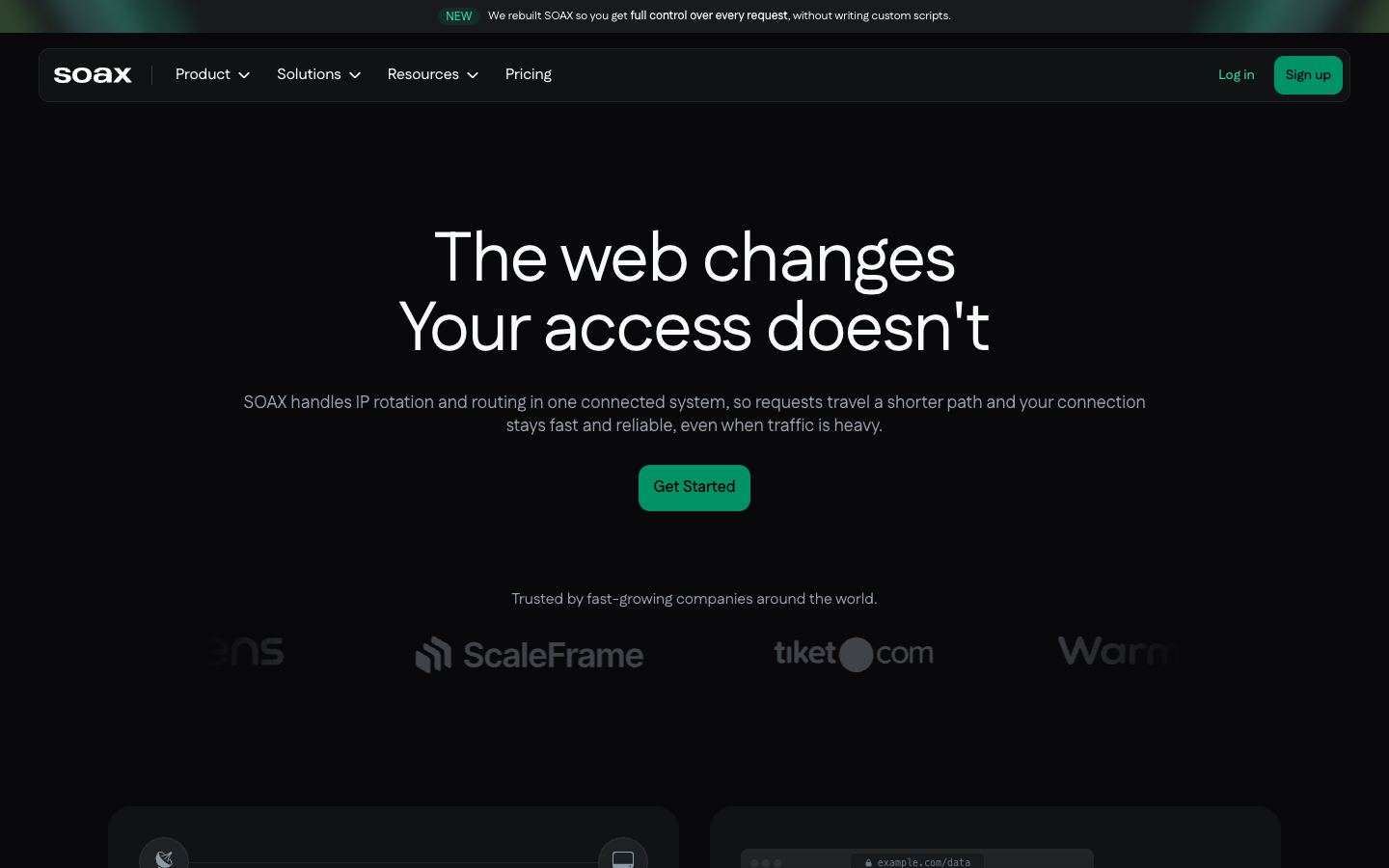SOAX website