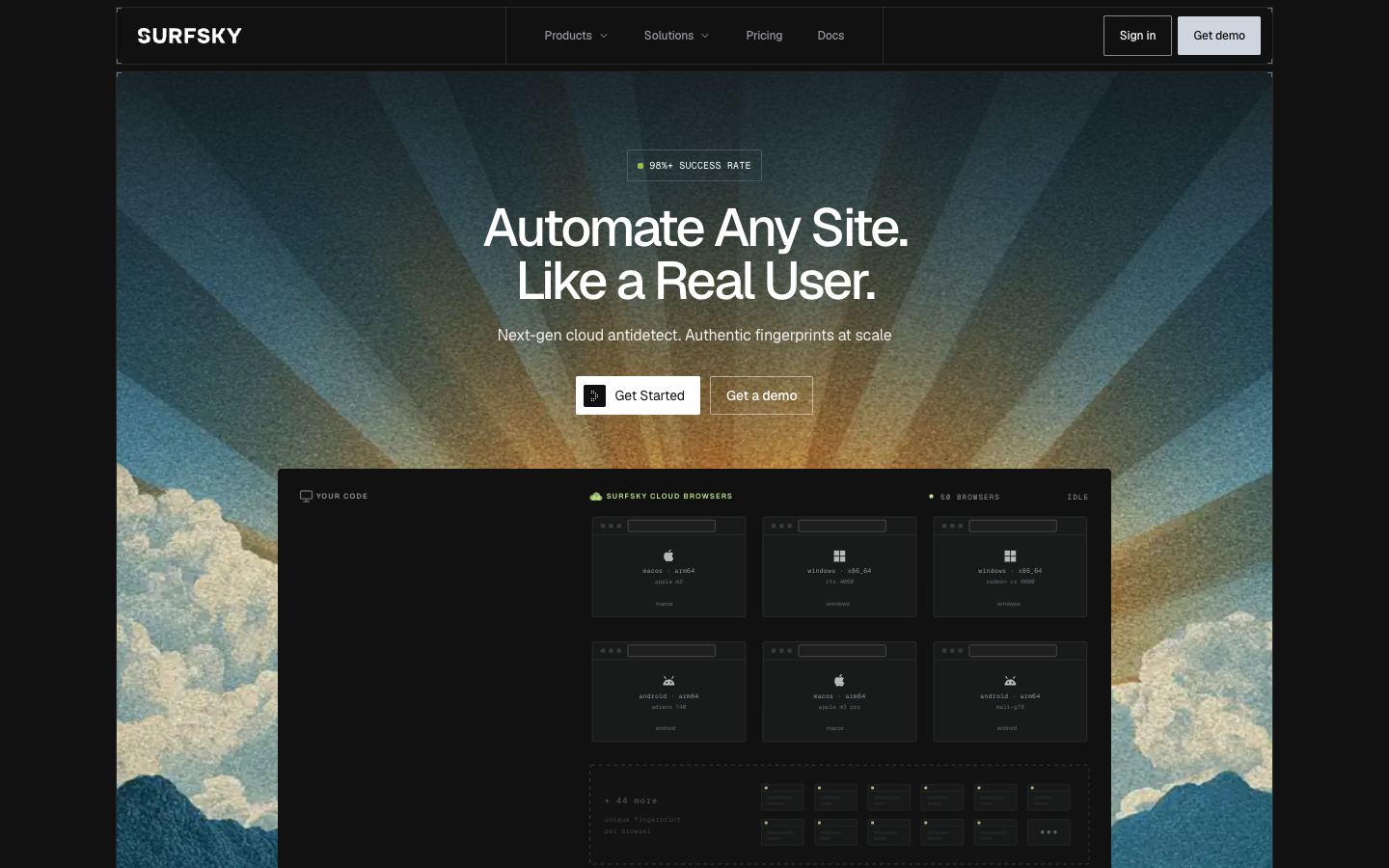 Surfsky website