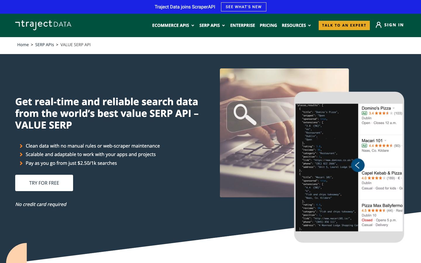 Value SERP website