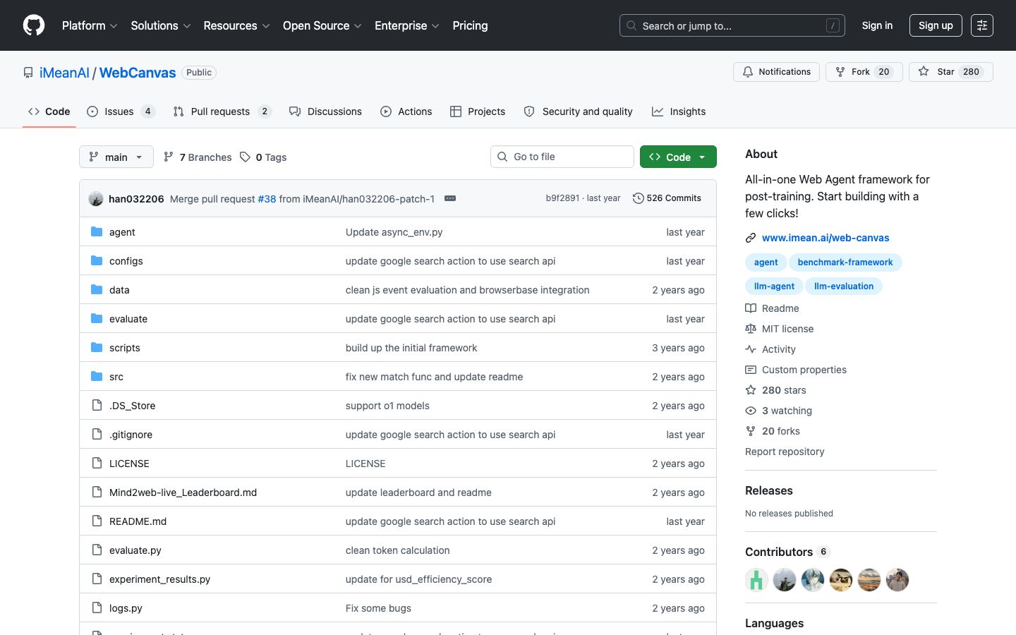 WebCanvas website
