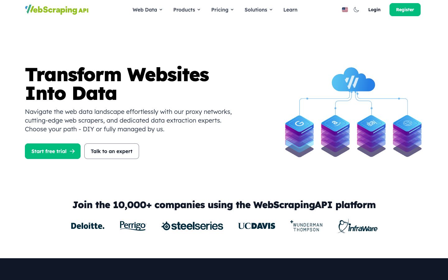 WebScrapingAPI website