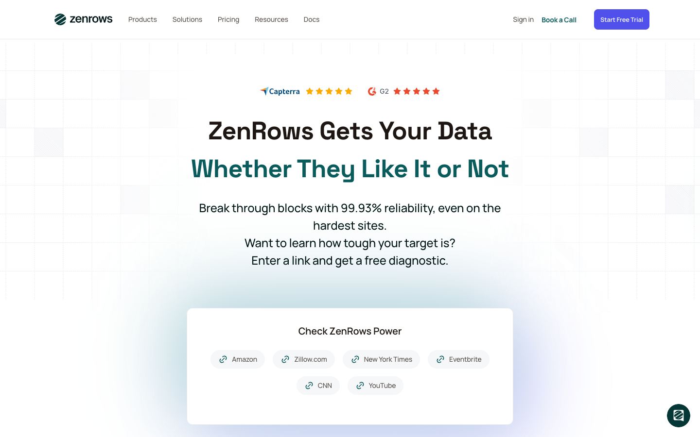 ZenRows website