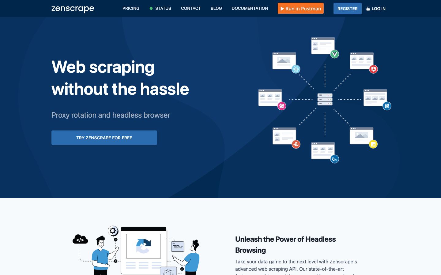 Zenscrape website